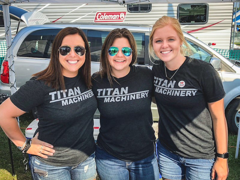 Female Business of Sales Internship students with Titan Machinery