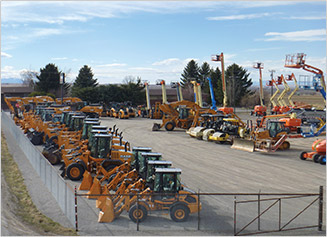 Pre_owned_CE_dealership Case Construction, JLG, Bomag and more construction equipment lined up