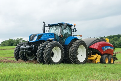 New Holland T7315 Tractor with Baler